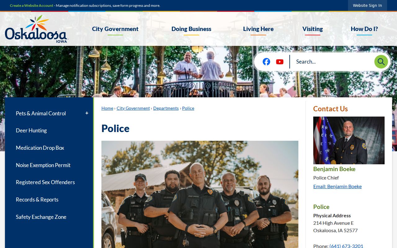 Oskaloosa warrant records police contact