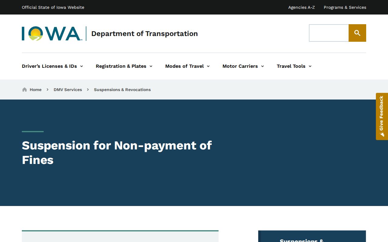 Mahaska County traffic warrant related Iowa DOT reinstatement information